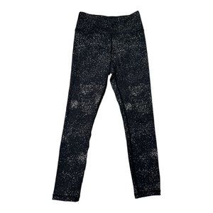 Zyia Active Black Reflective‎ Pocket Light n Tight Hi Rise sz 4 Black/White